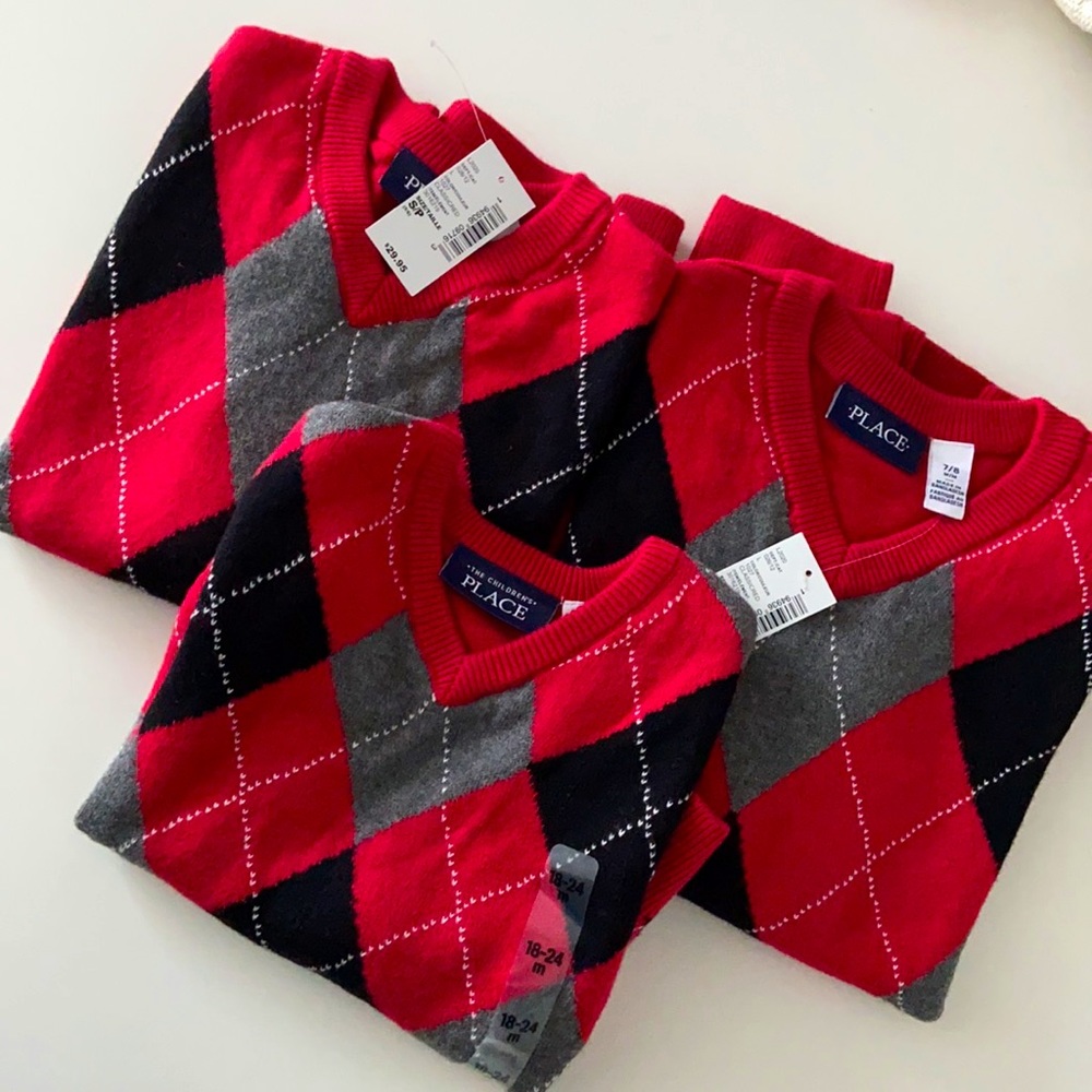 Boys argyle fall/holiday sweaters